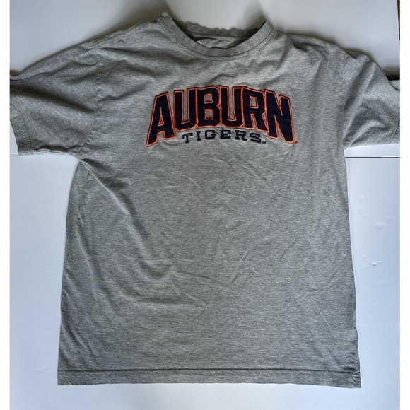 Knights Apparel Other - Vintage Y2K Auburn Tigers USA Embroidered Spell Out Grey T Shirt Sz L